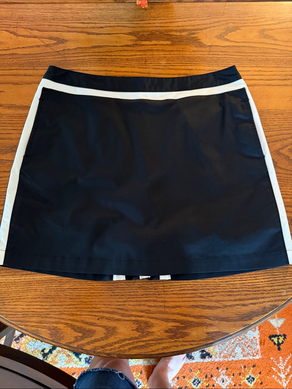 adidas Black Mini Skirt with White Trim